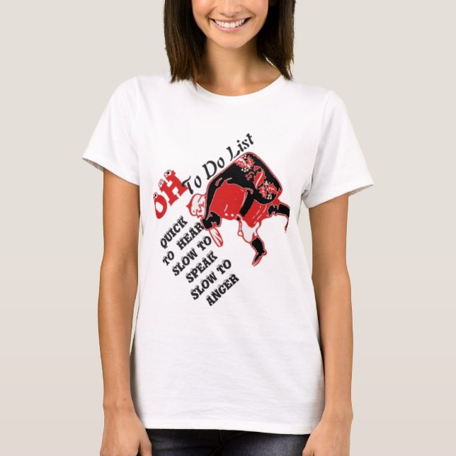 T-shirt Vite pour entendre Père Noël Christmas To Do Liste (Devant)