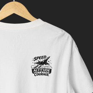 T-shirt Vitesse Altitude Courage Aviation Réacteur Concept