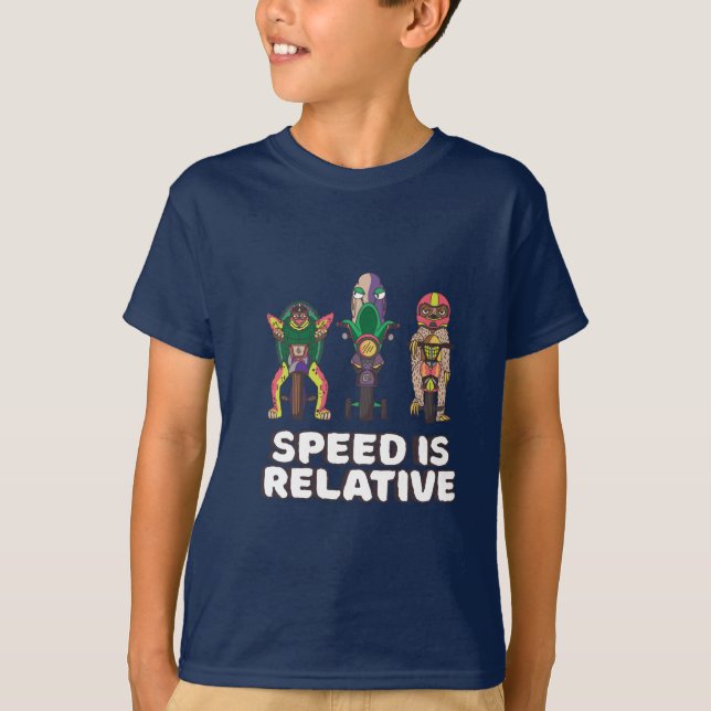 T-shirt Vitesse est relative, escargot, paresseux et tortu (Devant)