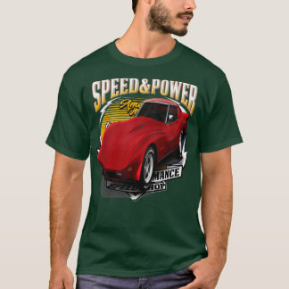 T-shirt Vitesse Et Puissance Du Muscle Américain 8