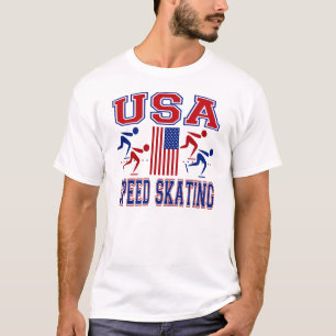T-shirt Vitesse Etats-Unis de patinage