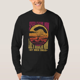 T-shirt Vitesse Flying Maman Pilote Parapente Retro Speed