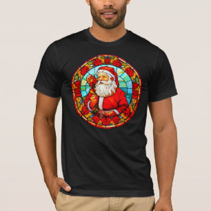 T-shirt Vitrail Père Noël ornement de Noël-67680