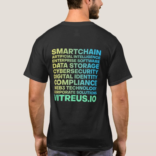 T-shirt VITRUS imprimé (avant et arrière) | NOIR (Dos)