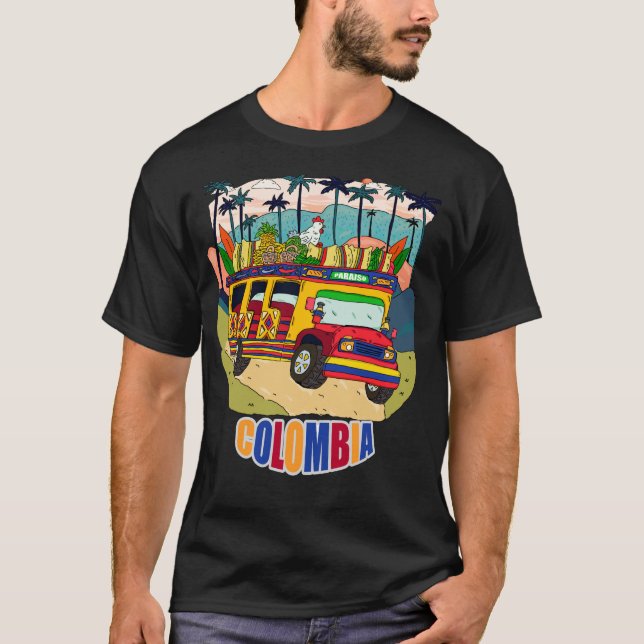 T-shirt viva colombia chiva paisa parce (Devant)