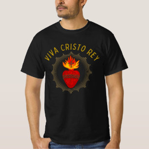 T-shirt Viva Cristo Rey Catholique Cristeros Sacré Coeur