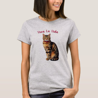 T-SHIRT VIVA LA VIDA CHAT TIGRE