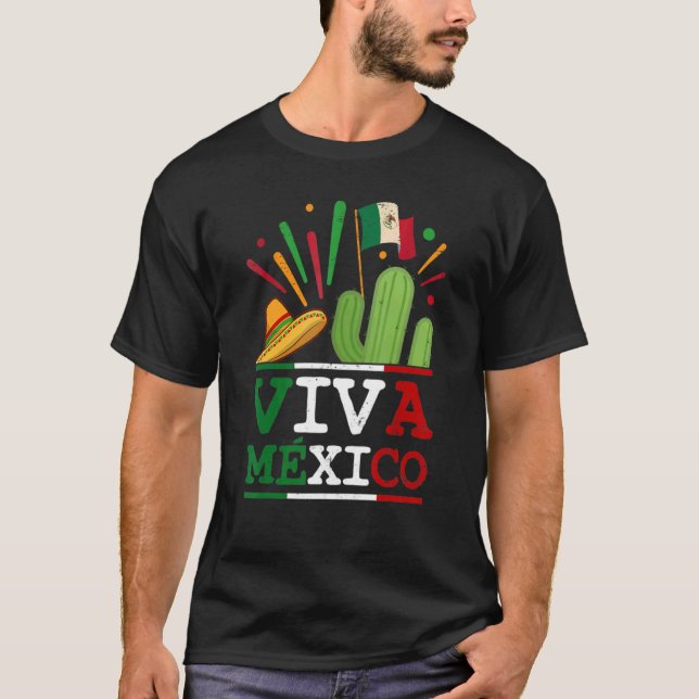 T-shirt Viva Mexico 16th September Mexico Independence Day (Devant)