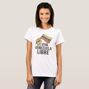 T-shirt Viva Venezuela Libre Poing Drapeau Manifestation V