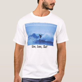 T-shirt Vivant, amour, surf