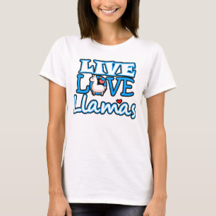 T-shirt vivant de lamas d'amour