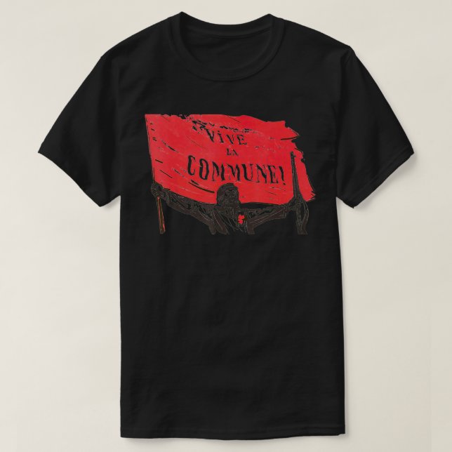 T-shirt Vive La Commune Paris Commune Historique (Design devant)