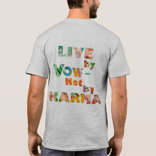 T-shirt Vivez à côté de voeu : gris-clair