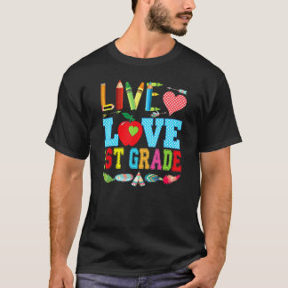 T-shirt Vivez Amour 1ère Année Premier Enfant Enseignant R
