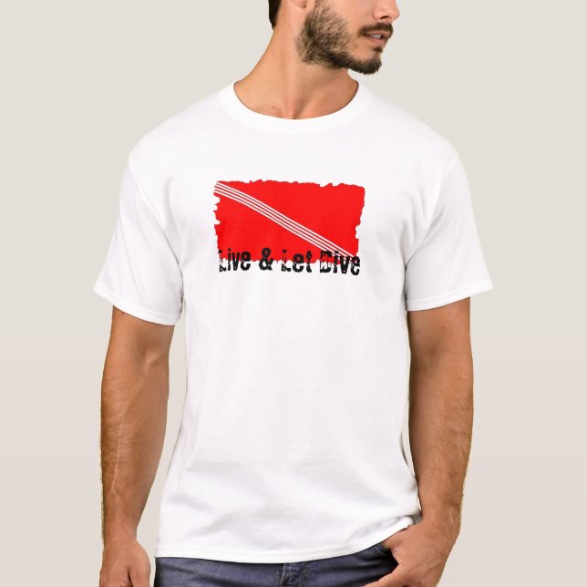 T-shirt Vivez et laissez le piqué T rouge (Devant)