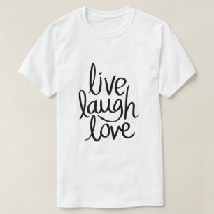 T-shirt Vivez Riez Aimez – Typographie Inspirante Classiqu