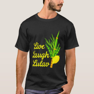T-shirt Vivez Riez Lulav Etrog Joyeux Souccot Juif Soukka