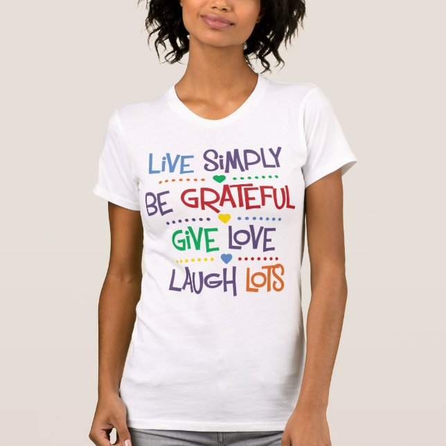 T-shirt Vivez simplement (Devant)