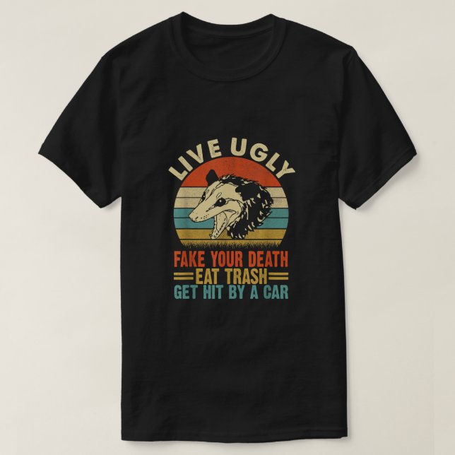 T-shirt Vivez Vilain Fake Votre Mort Mangez Les Déchets Fr (Design devant)