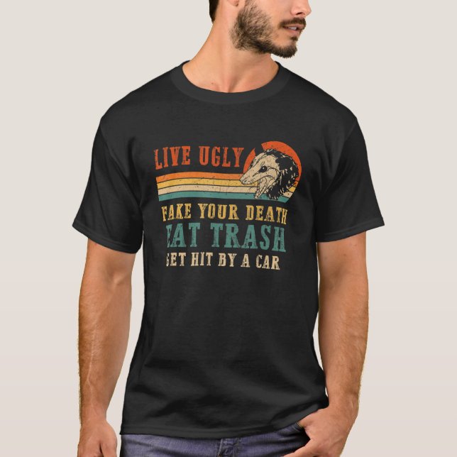 T-shirt Vivez Vilain Fake Votre Mort Mangez Les Déchets Fr (Devant)