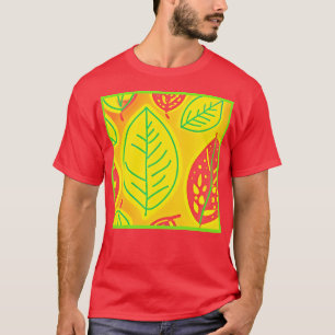 T-shirt Vivid Coloré Feuille Élégance Art