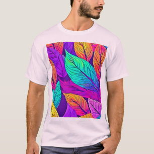 T-shirt Vivid Motif feuille
