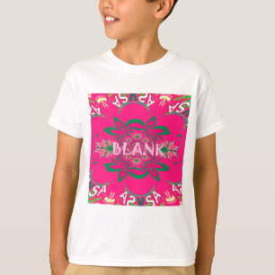 T-shirt Vivid Vivid Bébé rose floral violet ombrage Monogr