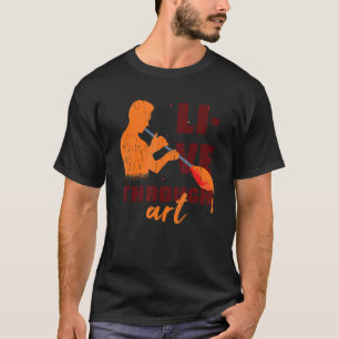 T-shirt Vivre à travers le verre artistique soufflant mème