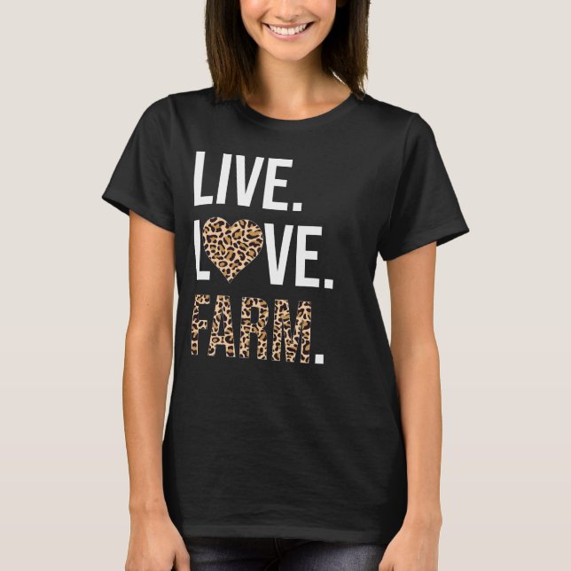T-shirt Vivre Amour Agricole Amoureux Graphisme Femmes et  (Devant)