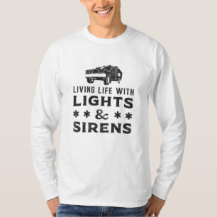 T-shirt Vivre avec des lumières Ambulance paramédicale EMS