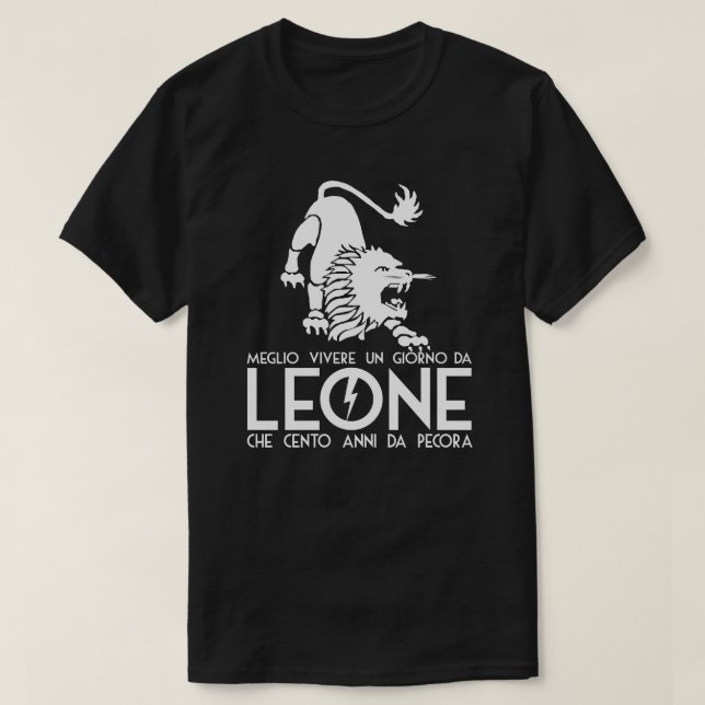 T-SHIRT VIVRE COMME DES LIONS (Design devant)