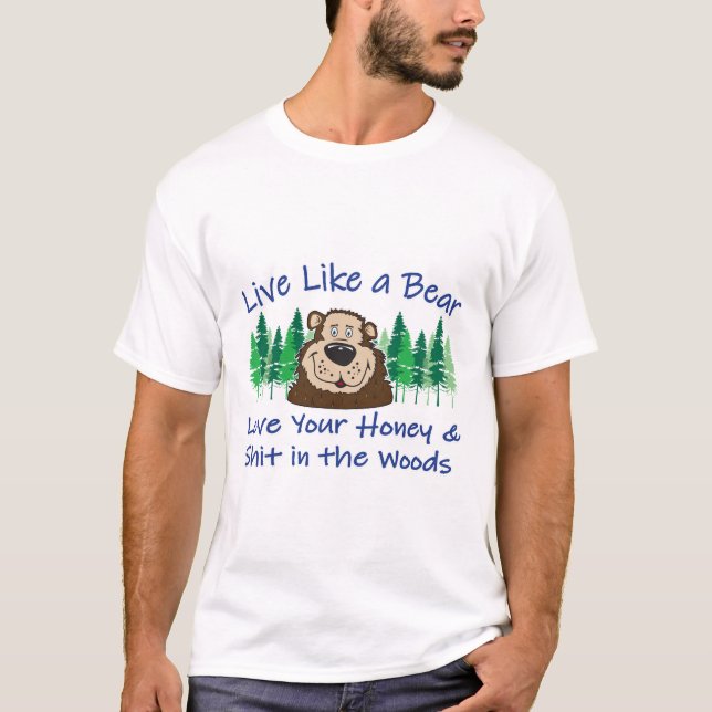 T-shirt Vivre comme un ours (Devant)