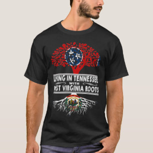 T-shirt Vivre dans le Tennessee avec les racines de Virgin