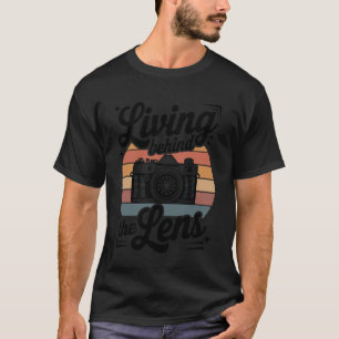 T-shirt Vivre derrière l'objectif Photographe drôle Photog