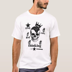 T-shirt Vivre Facile Penser Dur Cool et Hommes Modernes Te