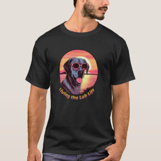 T-shirt Vivre la vie de labo pour Labrador Retriever Long