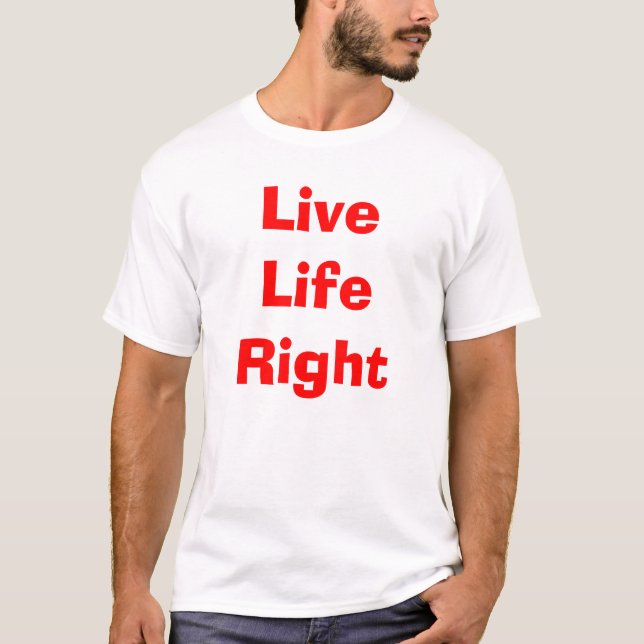 T-shirt Vivre la vie droite (Devant)