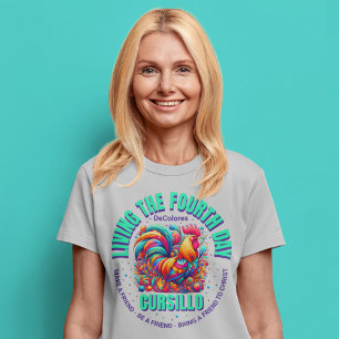 T-shirt Vivre le quatrième jour Cursillo DeColores Rooster