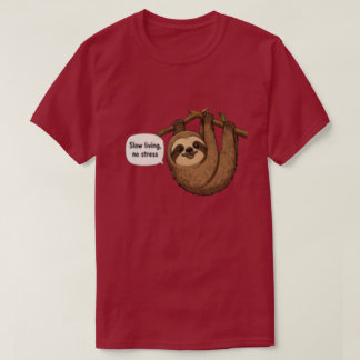 T-shirt Vivre Lentement Sans Stress Style de Vie Plein de