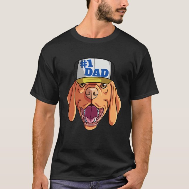 T-shirt Vizsla 1 Dad Father's Day (Devant)