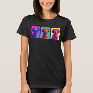 T-shirt Vizsla Anniversaire Artistique Coloré Pour Les Enf