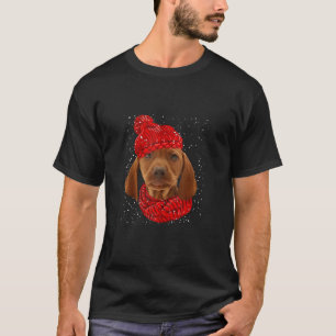 T-shirt Vizsla Chien de Noël Casquette Funny Chien Amoureu