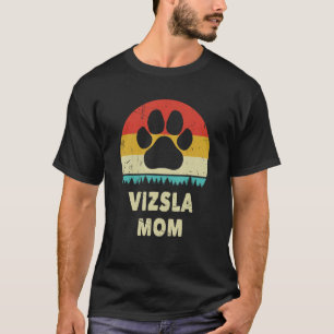 T-shirt Vizsla Maman Chien Vintage Pour Femmes Chien