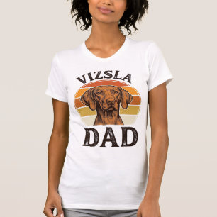 T-shirt Vizsla Papa Dessin de chien à gravure vintage_1