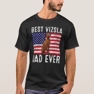T-shirt Vizsla Papa Usa Drapeau Américain Vizsla Chien Pro