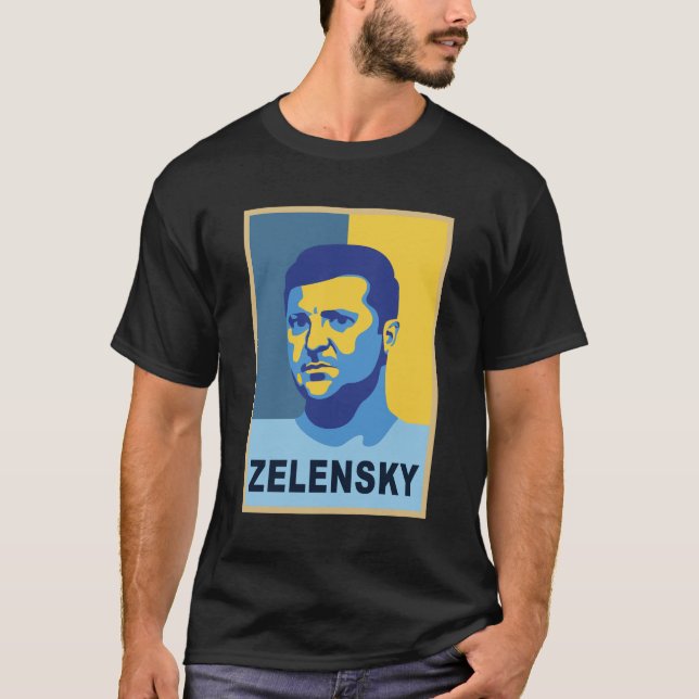 T-shirt Vladimir Zelensky - Je suis avec l'Ukraine (Devant)