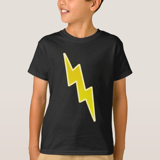 T-shirt Vlan - boulon de foudre jaune (Devant)