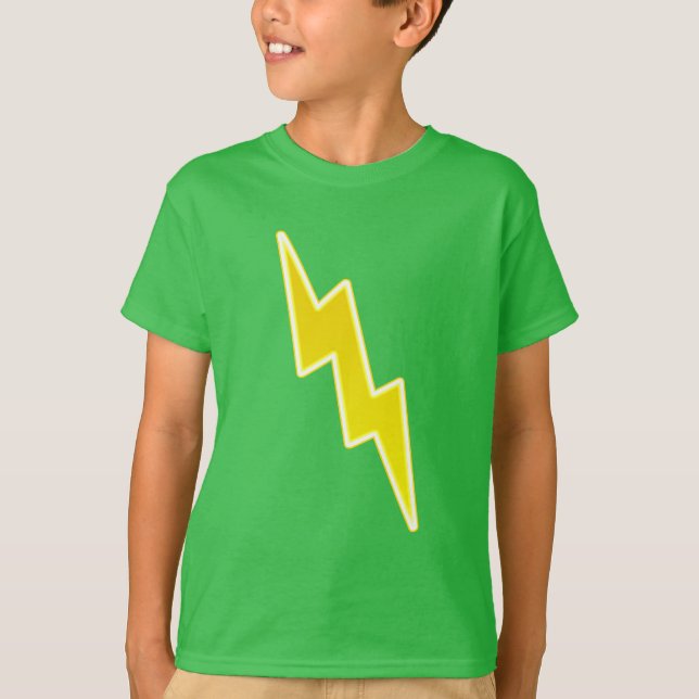 T-shirt Vlan - boulon de foudre jaune (Devant)