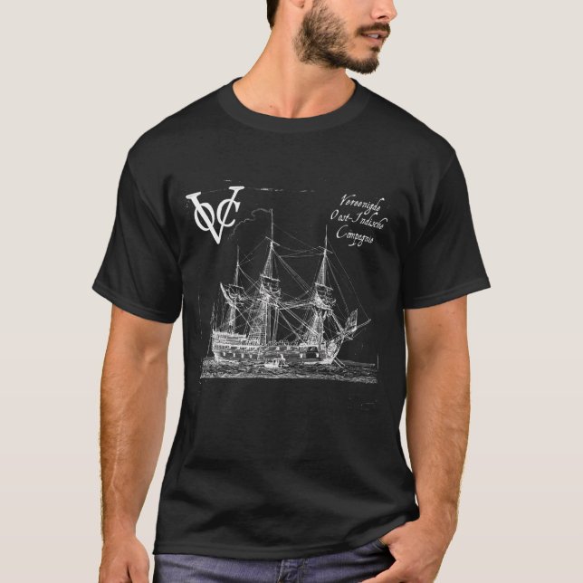 T-shirt Voc United East India Company Pays-Bas 1602 À (Devant)