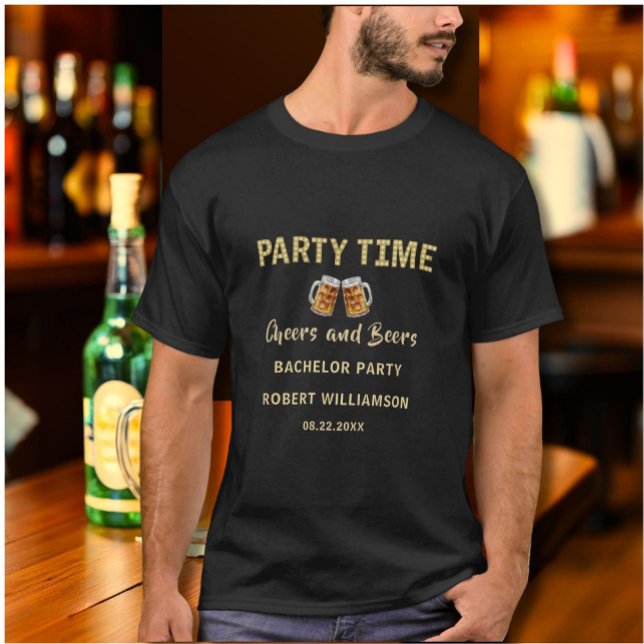 T-shirt Vœux et Bières Fête de Bachelor Personnalisée (Créateur téléchargé)